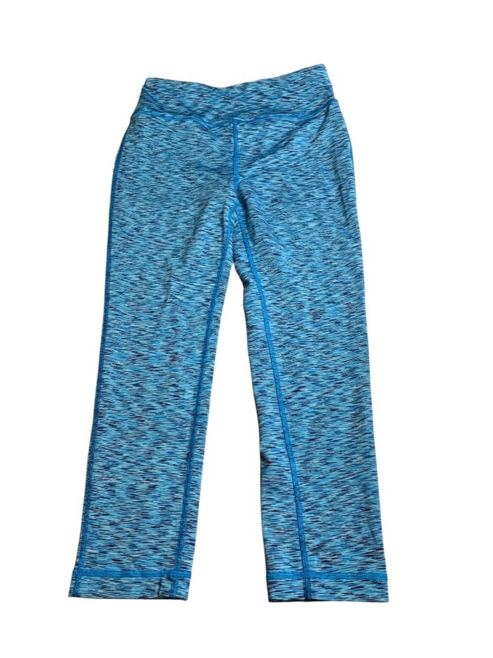 Athletic Works Blue Space Dye Fitted Crop Leggings - Size Small